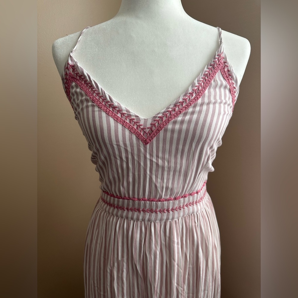 White with pink stripe Jopra maxi, fully lined !
